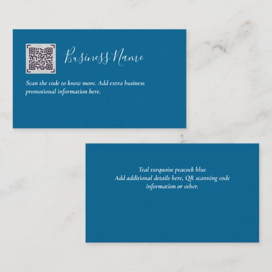 Maak eigen QR-code visitekaartje - Veel kleuren Informatiekaartje (Voorkant / Achterkant)