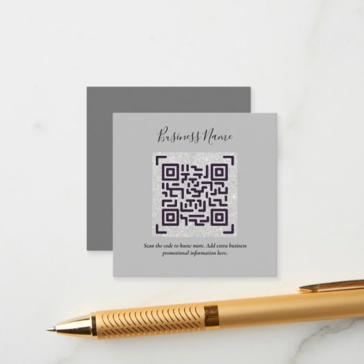 Maak eigen QR-code visitekaartje - Veel kleuren Informatiekaartje (Voorkant / Achterkant in situ)