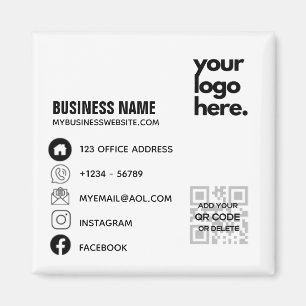 Maak Eigen QR Code Zakelijk Logo Social Media ID Magneet
