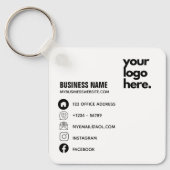 Maak Eigen QR Code Zakelijk Logo Social Media ID Sleutelhanger (Voorkant)