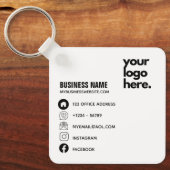 Maak Eigen QR Code Zakelijk Logo Social Media ID Sleutelhanger (Voorkant)