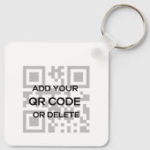 Maak Eigen QR Code Zakelijk Logo Social Media ID Sleutelhanger (Achterkant)