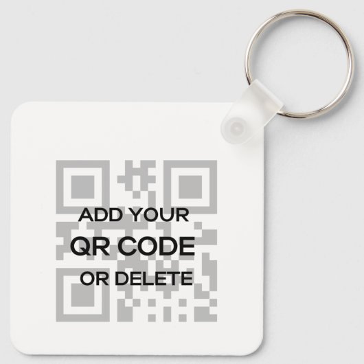 Maak Eigen QR Code Zakelijk Logo Social Media ID Sleutelhanger (Achterkant)
