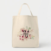 Maak eigen ROZE BLOZEN FLORALE BOHO BruidsFeest Ca Tote Bag (Voorkant)