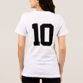 Maak Eigen Voetbalshirt - Kerstcadeau  Tri-Blend Shirt (Achterkant)