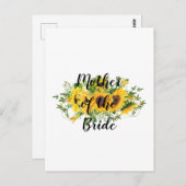 Maak Eigen Zonnebloem Bruiloft Geschenken VOEG TEK Briefkaart (Voorkant / Achterkant)