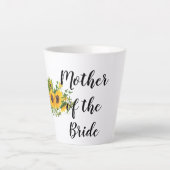 Maak Eigen Zonnebloem Bruiloft Geschenken VOEG TEK Latte Mok (Voorkant)