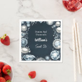 Maak Elegant Gem Bling Denim en Diamonds Sweet 16 Servet (Insitu)