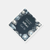 Maak Elegant Gem Bling Denim en Diamonds Sweet 16 Servet (Hoek)