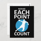 Maak elk punt Telling - Handball Briefkaart (Voorkant / Achterkant)