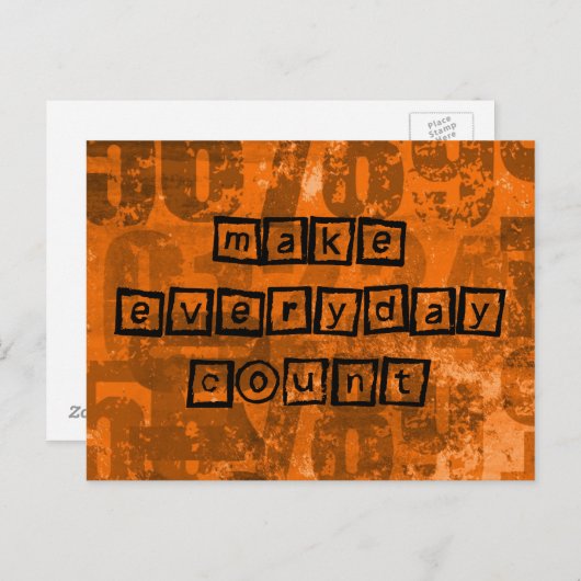 Maak Elke Aantal van de Dag met de Oude Aantallen  Briefkaart (Voorkant / Achterkant)