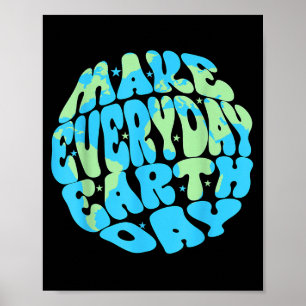 Maak elke dag Aardedag 2026 Planeet Verjaardag En Poster