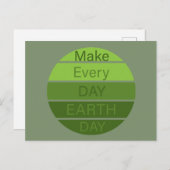 Maak elke dag de dag van de aarde feestdagenkaart (Voorkant / Achterkant)