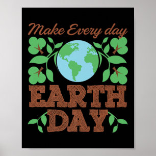 Maak elke dag Earth Day Recyclen behoud Poster