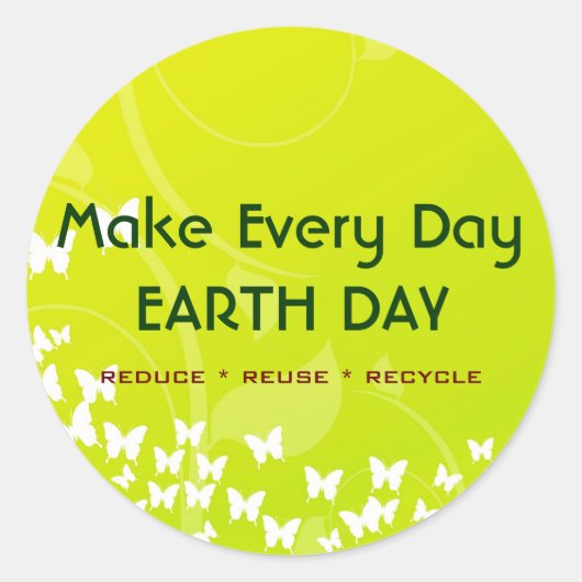 Maak elke dag EARTH DAY Stickers (Voorkant)