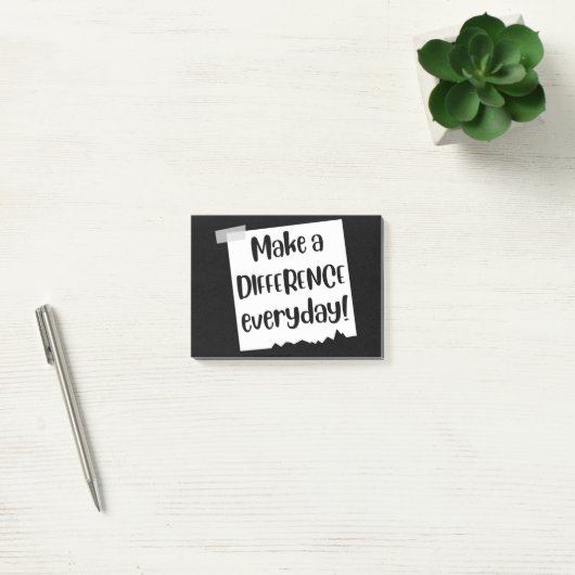 Maak elke dag een verschil post-it® notes (Kantoor)