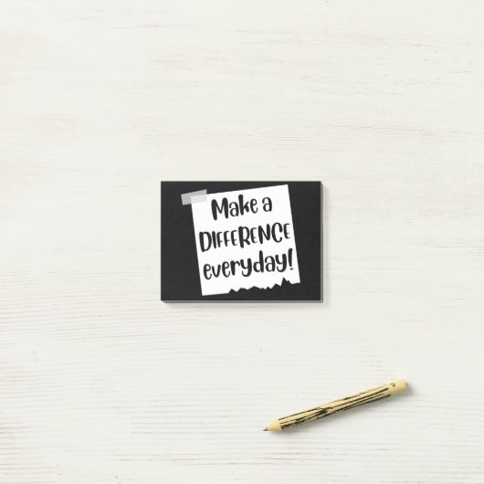 Maak elke dag een verschil post-it® notes (Op bureau)