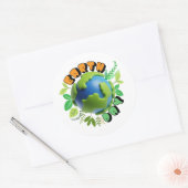 Maak elke dag Happy Earth Day Ronde Sticker (Envelop)