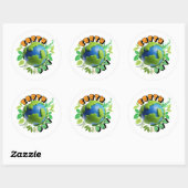 Maak elke dag Happy Earth Day Ronde Sticker (Vel)