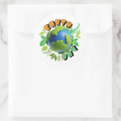 Maak elke dag Happy Earth Day Ronde Sticker (Tas)