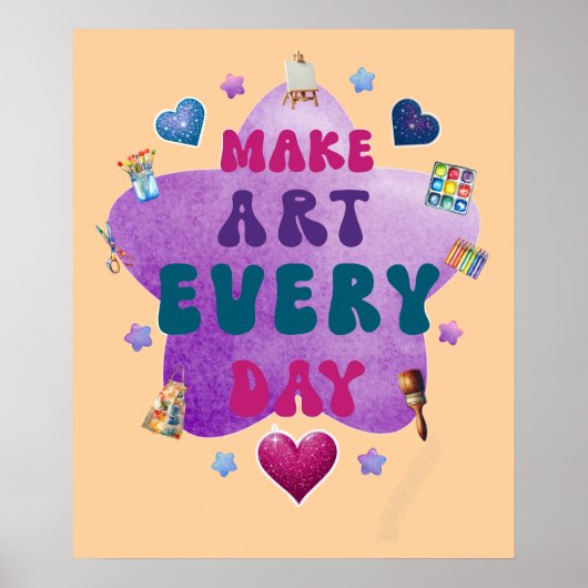Maak elke dag kunst poster (Voorkant)