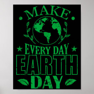 Maak elke dag tot een dag voor aardbehoud poster