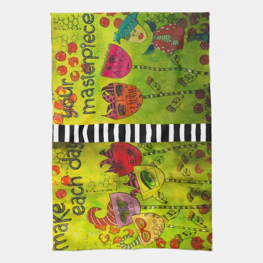 Maak elke dag uw meesterwerk keukenhanddoek (Verticaal)