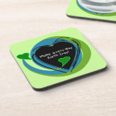 Maak Elke Dag van de Aarde van de Dag Drankjes Onderzetter (Linkerzijde)