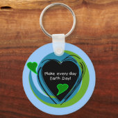 Maak Elke Dag van de Aarde van de Dag Sleutelhanger (Voorkant)
