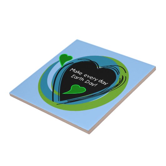 Maak Elke Dag van de Aarde van de Dag Tegeltje (Zijkant)