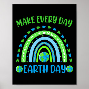 Maak elke dag weer de aarde schoon en bespaar de o poster