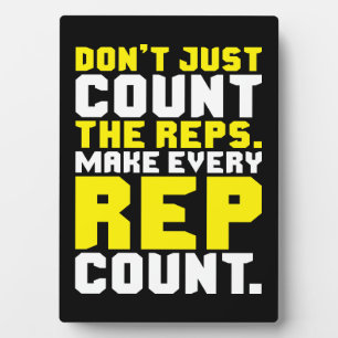 Maak elke Rep Count - Workout Motivatie Fotoplaat