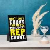 Maak elke Rep Count - Workout Motivatie Fotoplaat (Zijkant)