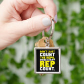 Maak elke Rep Count - Workout Motivatie Sleutelhanger (Hand)