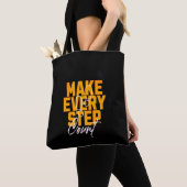 Maak elke stap - Motivatie canvas Tote Bag (Dichtbij)