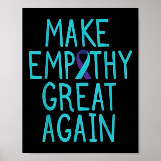 Maak empathie groot zelfmoordbewustzijn geestelijk poster (Voorkant)