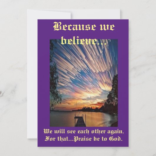 Maak en/of verkoop je eigen Sympathy Card Aankondiging (Voorkant)