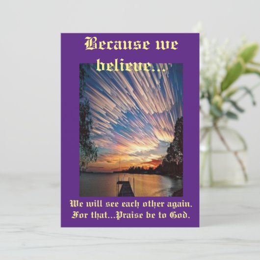 Maak en/of verkoop je eigen Sympathy Card Aankondiging (Staand voorkant)