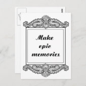 Maak epische herinneringen - Positieve quotes Briefkaart (Voorkant / Achterkant)