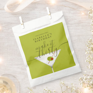 Maak er dertig groene Martini 30e verjaardagsfeest Bedankzakje