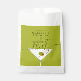Maak er dertig groene Martini 30e verjaardagsfeest Bedankzakje