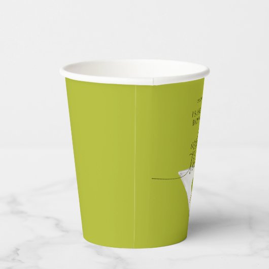 Maak er dertig groene Martini 30e verjaardagsfeest Papieren Bekers (Rechts)