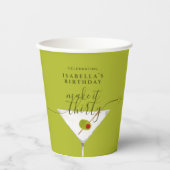 Maak er dertig groene Martini 30e verjaardagsfeest Papieren Bekers (Voorkant)