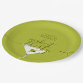 Maak er dertig groene Martini 30e verjaardagsfeest Papieren Bordje (Gekanteld)