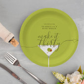 Maak er dertig groene Martini 30e verjaardagsfeest Papieren Bordje