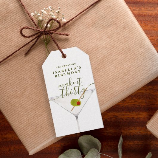 Maak er dertig Martini 30e verjaardagsfeest van Cadeaulabel