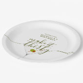 Maak er dertig Martini 30e verjaardagsfeest van Papieren Bordje (Gekanteld)