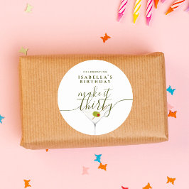 Maak er dertig Martini 30e verjaardagsfeest van Ronde Sticker