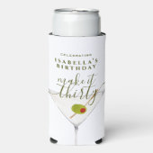 Maak er dertig Martini 30e verjaardagsfeest van Seltzer Blikjeskoeler (Seltzer Voorkant)