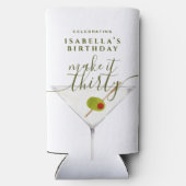 Maak er dertig Martini 30e verjaardagsfeest van Seltzer Blikjeskoeler (Achterkant)